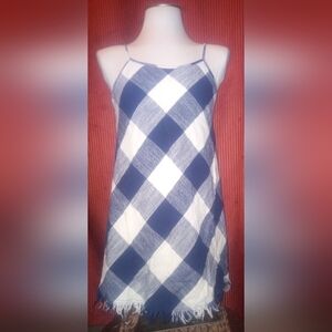 Universal Thread Navy and White Patterned Dress